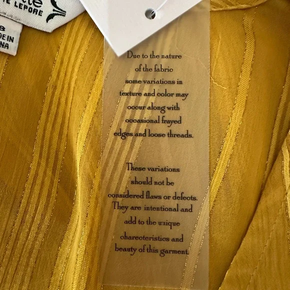 NWT Nanette Lepore Gold Ray Shear Dress Women’s Sz 8 - Picture 5 of 5